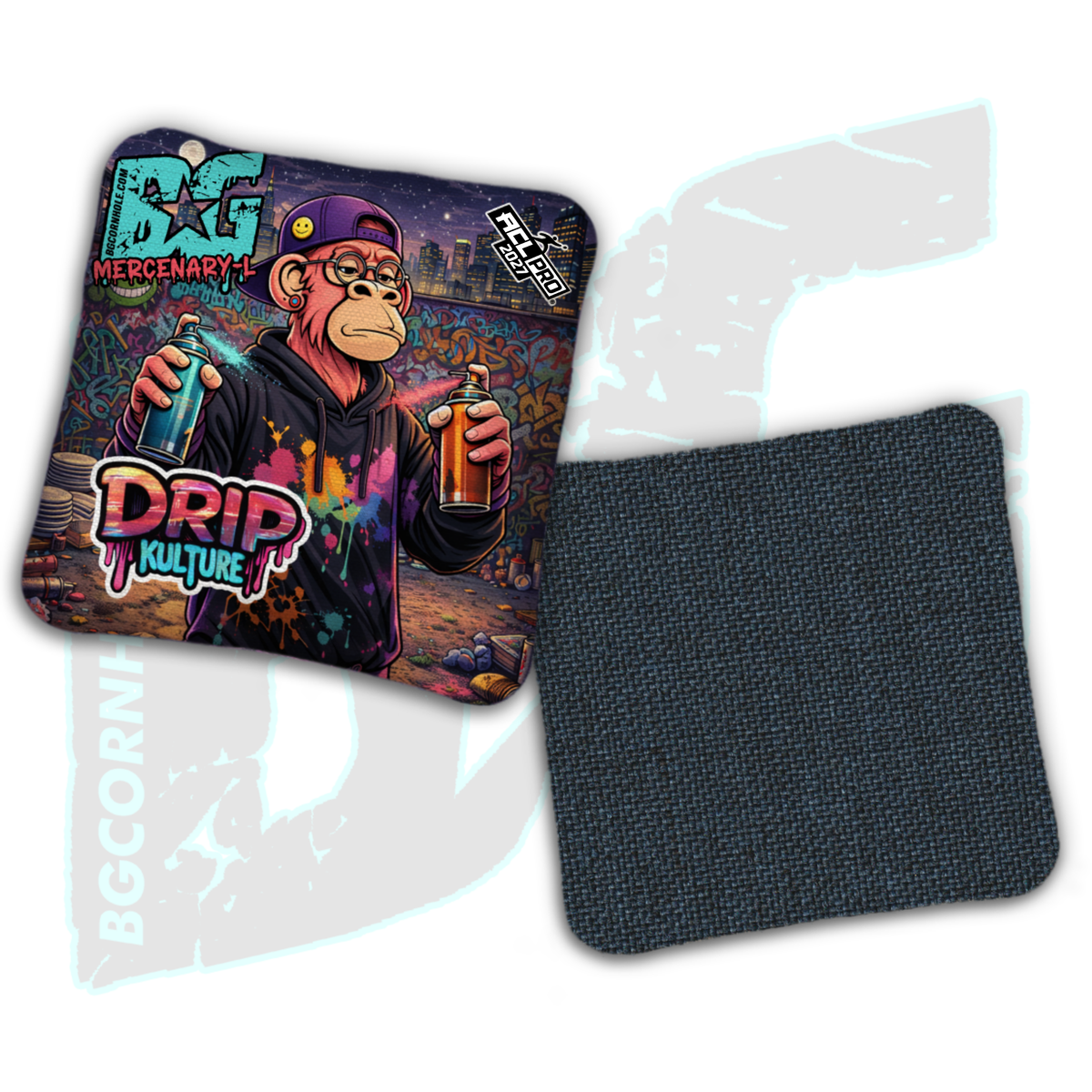 2027 Multiple Bag Models - DK x BG "Street Art" - ACL Pro Stamped Cornhole Bags - Set of 4 Bags