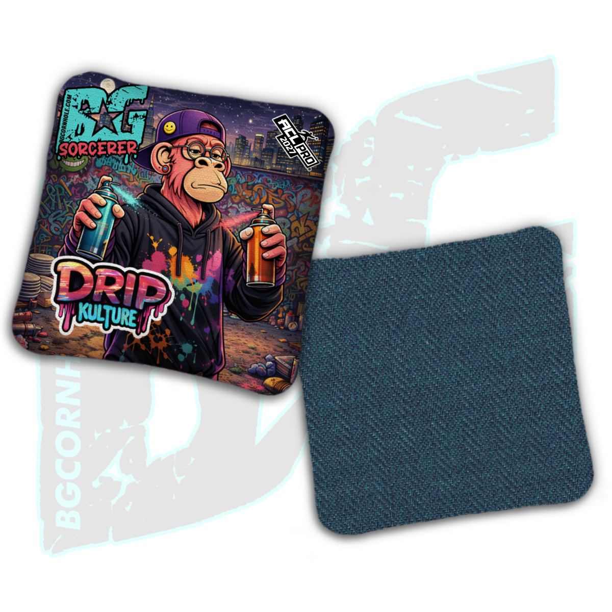 2027 Multiple Bag Models - DK x BG "Street Art" - ACL Pro Stamped Cornhole Bags - Set of 4 Bags