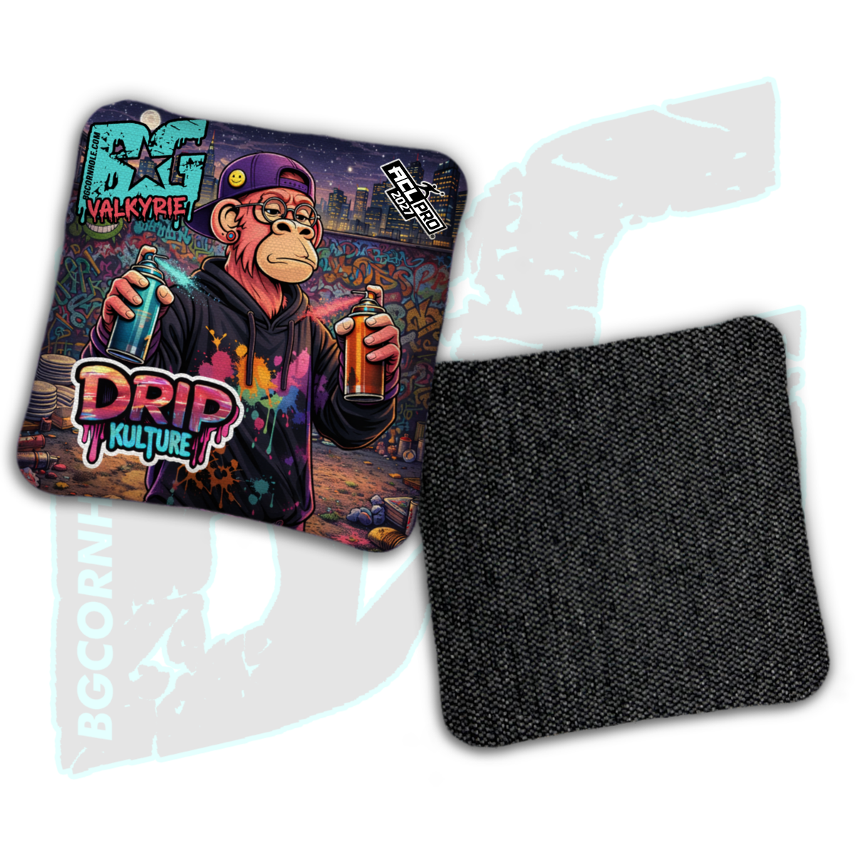 2027 Multiple Bag Models - DK x BG "Street Art" - ACL Pro Stamped Cornhole Bags - Set of 4 Bags