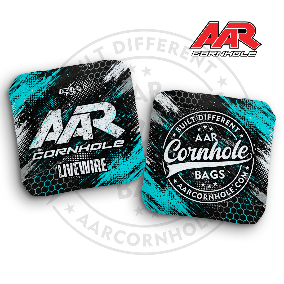 2027 AAR Livewire Cornhole Bags - Halftone Grunge Edition - ACL Pro Stamped - SET OF 4
