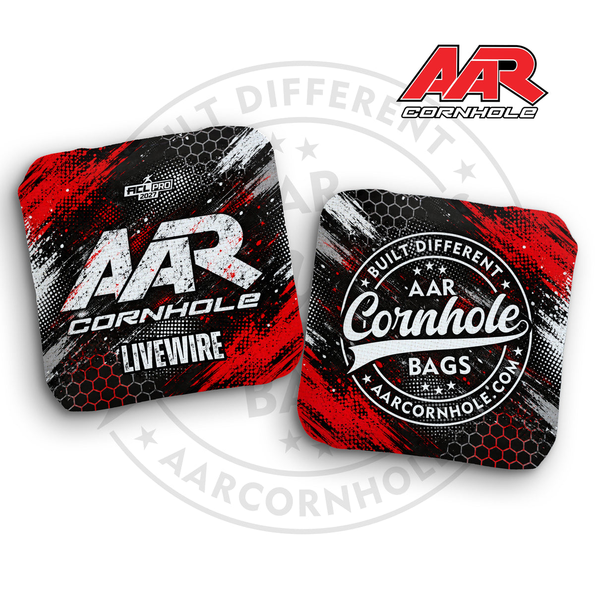 2027 AAR Livewire Cornhole Bags - Halftone Grunge Edition - ACL Pro Stamped - SET OF 4