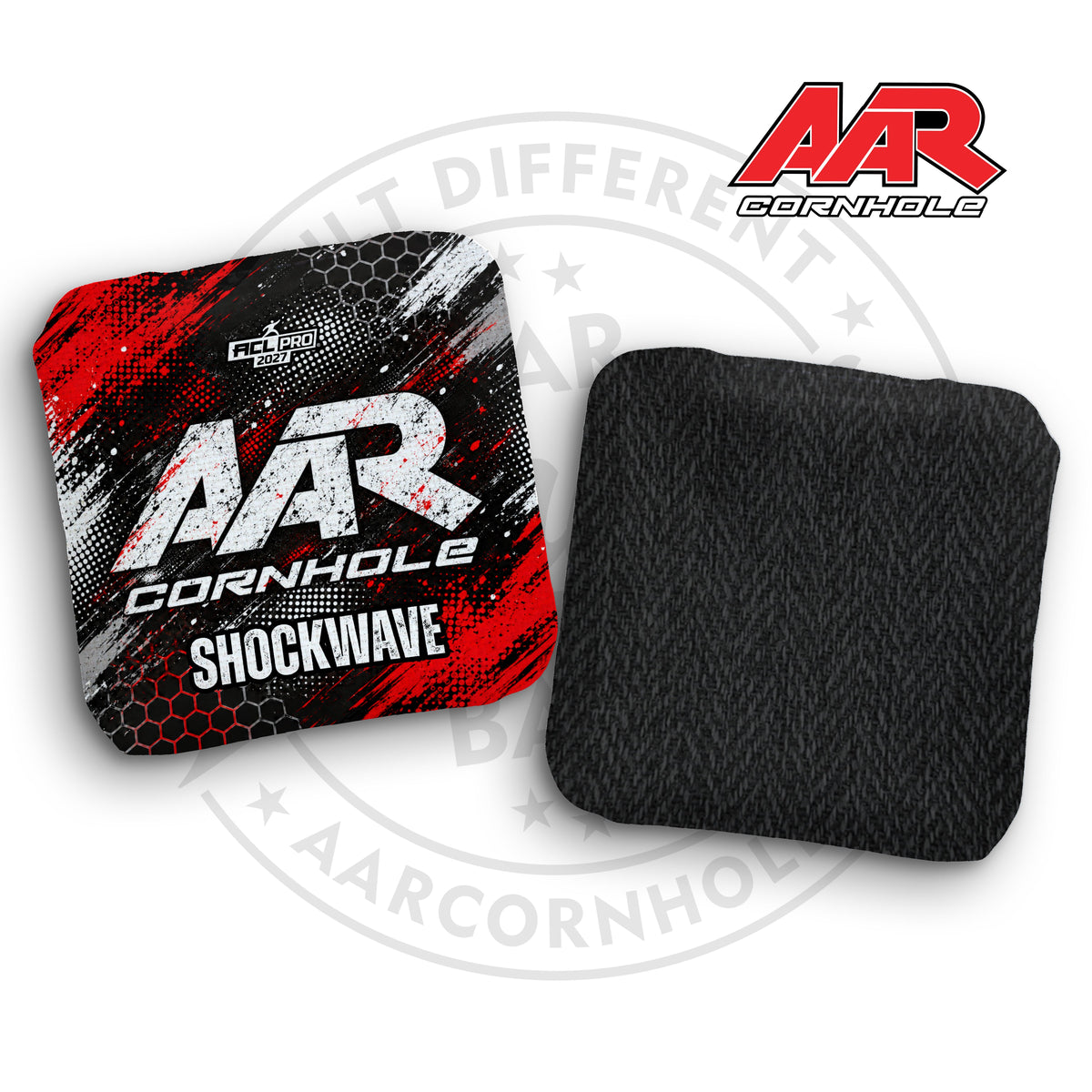 2027 AAR Shockwave Cornhole Bags - Halftone Grunge Edition - ACL Pro Stamped - SET OF 4