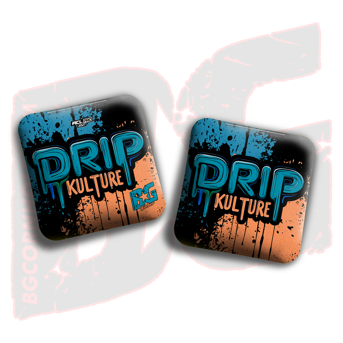 2027 Multiple Bag Models - DK x BG "Splatter" - ACL Pro Stamped Cornhole Bags - Set of 4 Bags