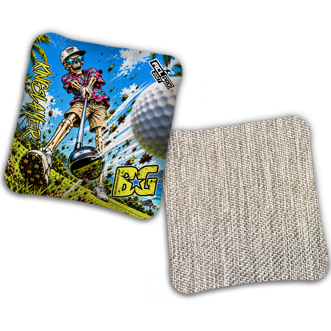 2027 Multiple Bag Models - DK x BG "ALWAYS GRINDING" - ACL Pro Stamped Cornhole Bags - Set of 4 Bags