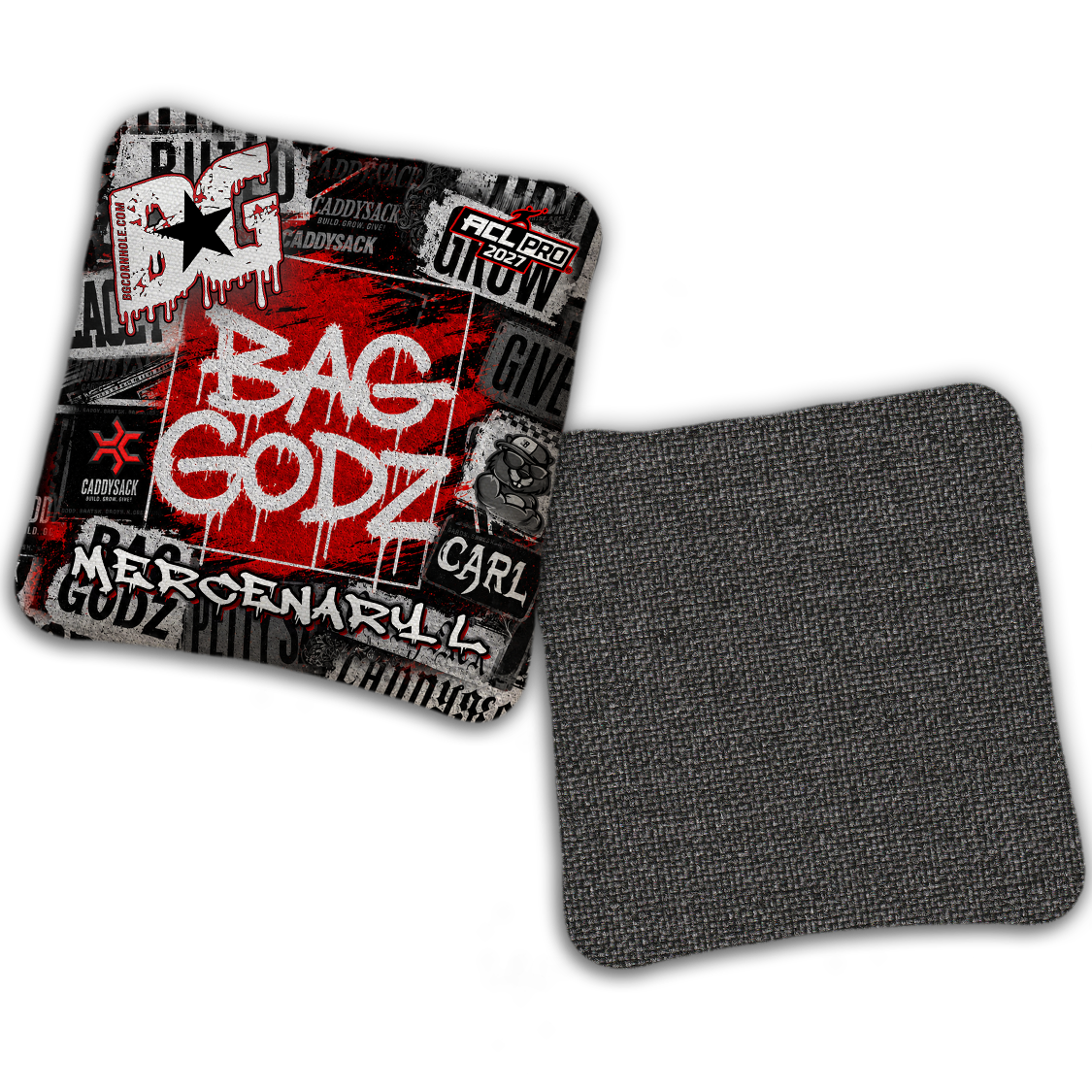 2027 Multiple Bag Models "CaddySack Street Art” Collab - ACL Pro Stamped Cornhole Bags - SET OF 4 BAGS