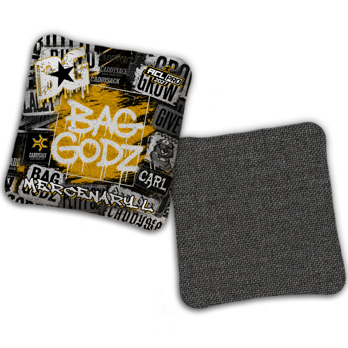 2027 Multiple Bag Models "CaddySack Street Art” Collab - ACL Pro Stamped Cornhole Bags - SET OF 4 BAGS