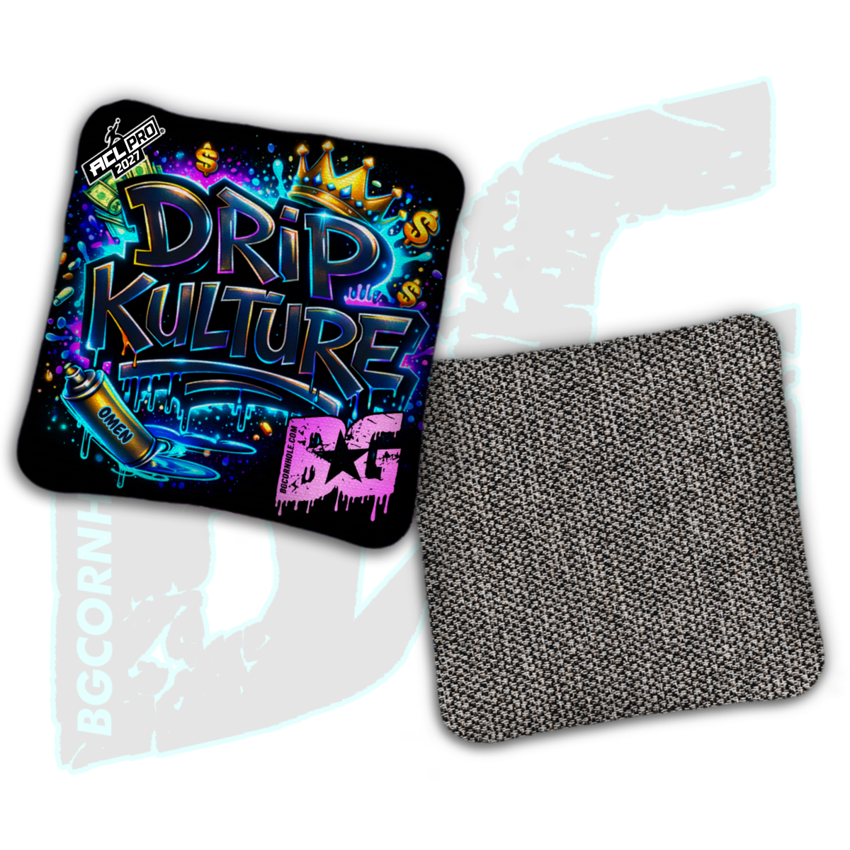 2027 Multiple Bag Models - DK x BG "Graffiti King" - ACL Pro Stamped Cornhole Bags - Set of 4 Bags