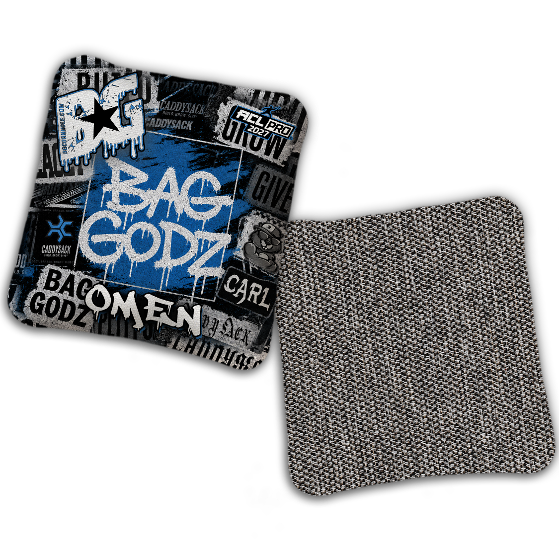 2027 Multiple Bag Models "CaddySack Street Art” Collab - ACL Pro Stamped Cornhole Bags - SET OF 4 BAGS