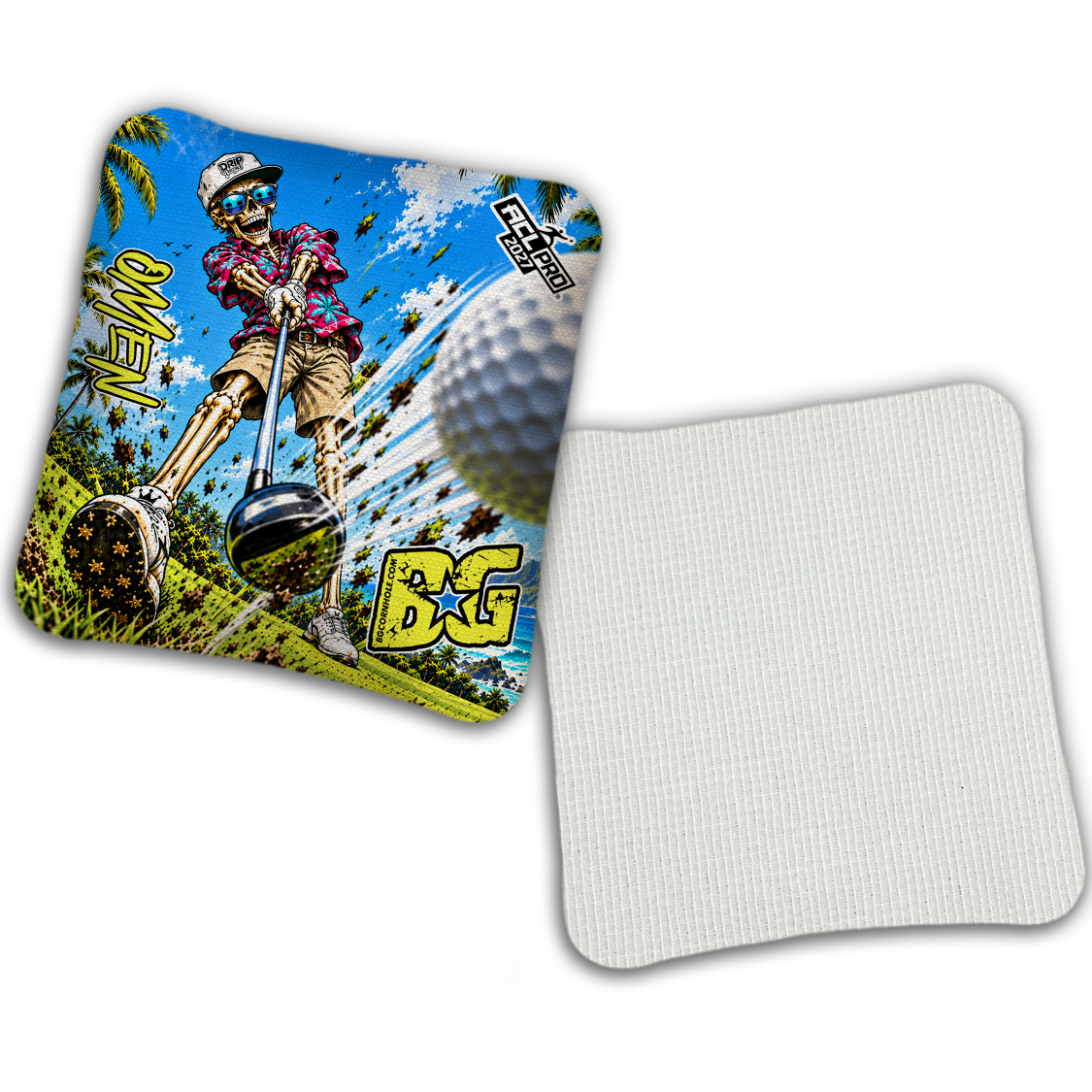 2027 Multiple Bag Models - DK x BG "ALWAYS GRINDING" - ACL Pro Stamped Cornhole Bags - Set of 4 Bags