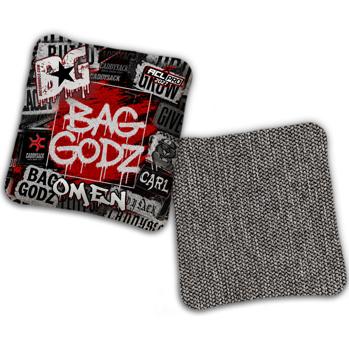 2027 Multiple Bag Models "CaddySack Street Art” Collab - ACL Pro Stamped Cornhole Bags - SET OF 4 BAGS