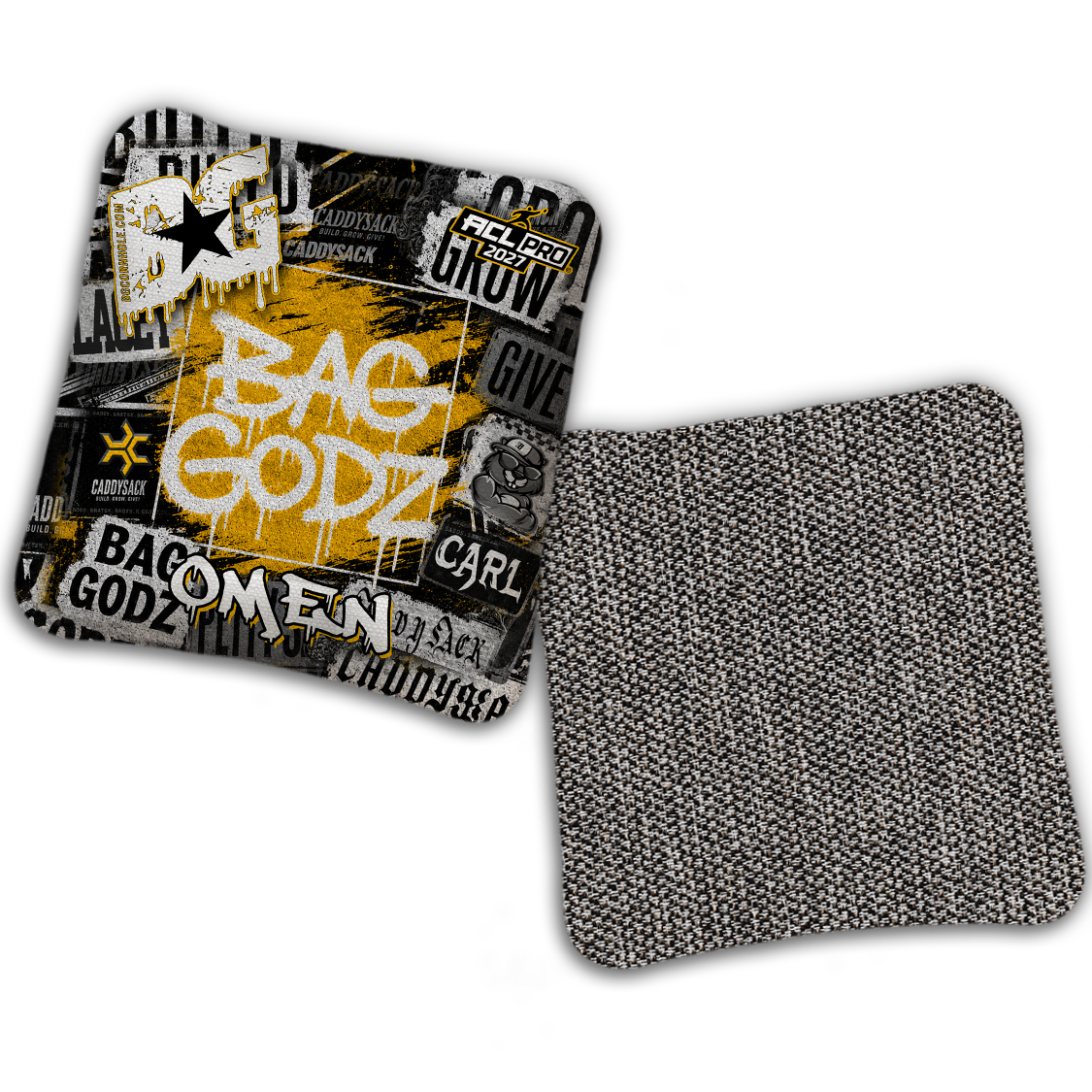 2027 Multiple Bag Models "CaddySack Street Art” Collab - ACL Pro Stamped Cornhole Bags - SET OF 4 BAGS