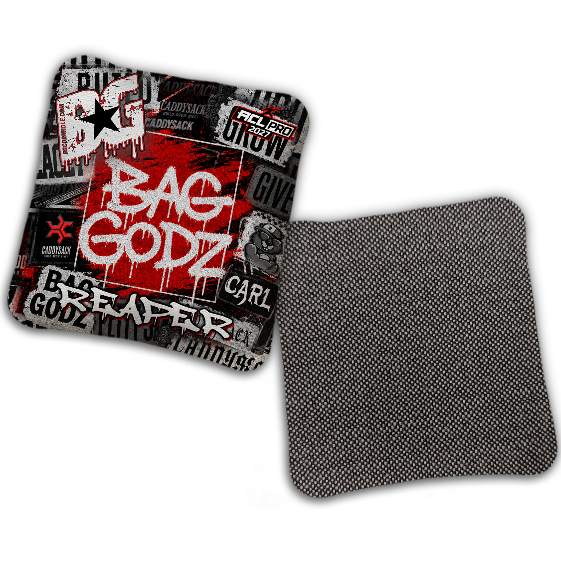 2027 Multiple Bag Models "CaddySack Street Art” Collab - ACL Pro Stamped Cornhole Bags - SET OF 4 BAGS