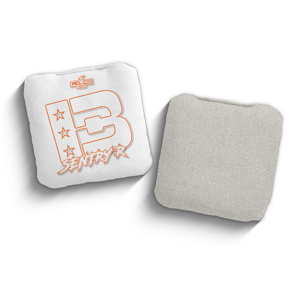2027 Brotherhood Cornhole Sentry White Outline Edition ACL Pro Stamped Cornhole Bags