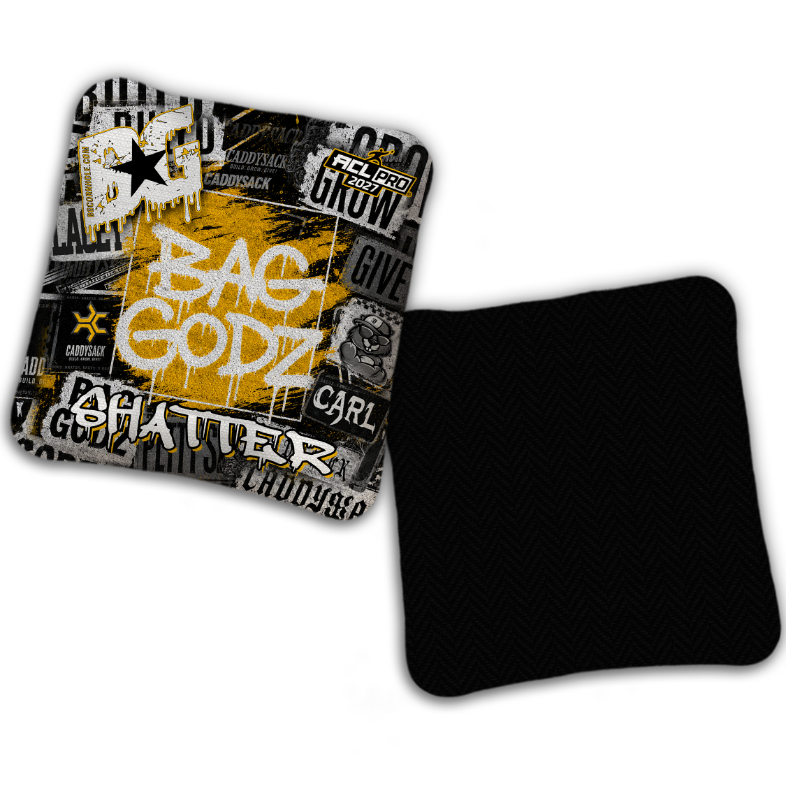 2027 Multiple Bag Models "CaddySack Street Art” Collab - ACL Pro Stamped Cornhole Bags - SET OF 4 BAGS