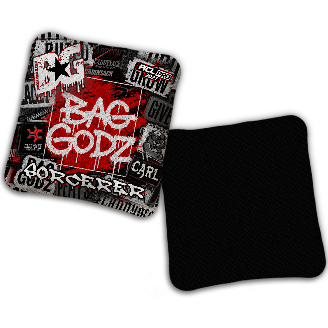 2027 Multiple Bag Models "CaddySack Street Art” Collab - ACL Pro Stamped Cornhole Bags - SET OF 4 BAGS