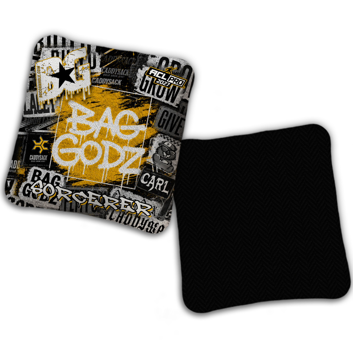 2027 Multiple Bag Models "CaddySack Street Art” Collab - ACL Pro Stamped Cornhole Bags - SET OF 4 BAGS