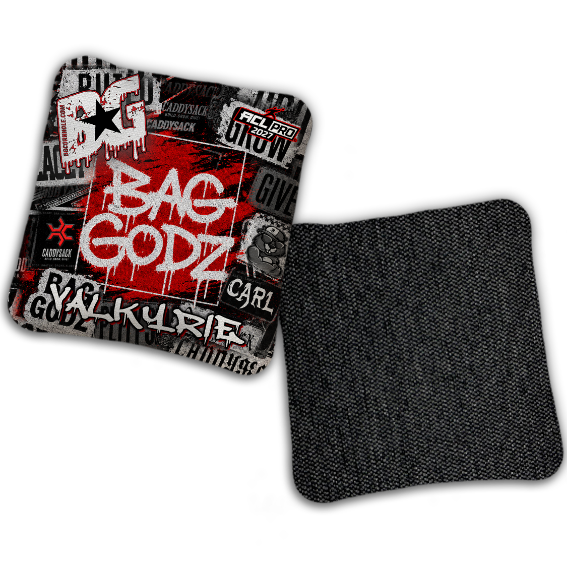 2027 Multiple Bag Models "CaddySack Street Art” Collab - ACL Pro Stamped Cornhole Bags - SET OF 4 BAGS