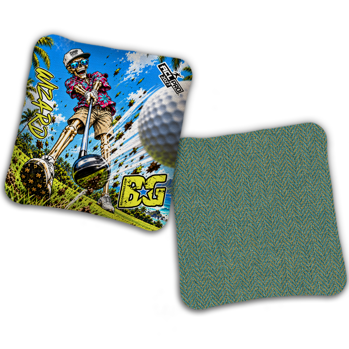 2027 Multiple Bag Models - DK x BG "ALWAYS GRINDING" - ACL Pro Stamped Cornhole Bags - Set of 4 Bags