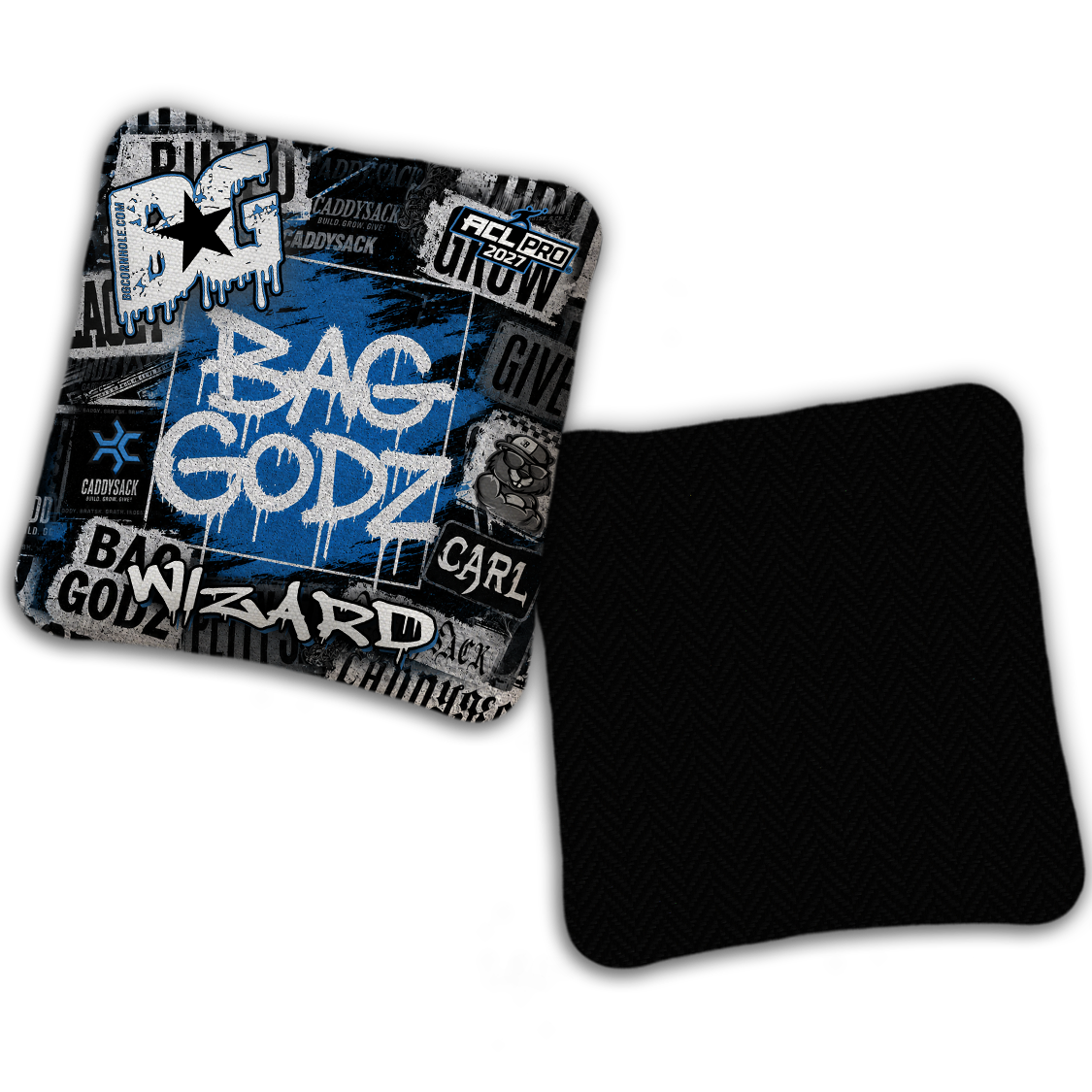 2027 Multiple Bag Models "CaddySack Street Art” Collab - ACL Pro Stamped Cornhole Bags - SET OF 4 BAGS