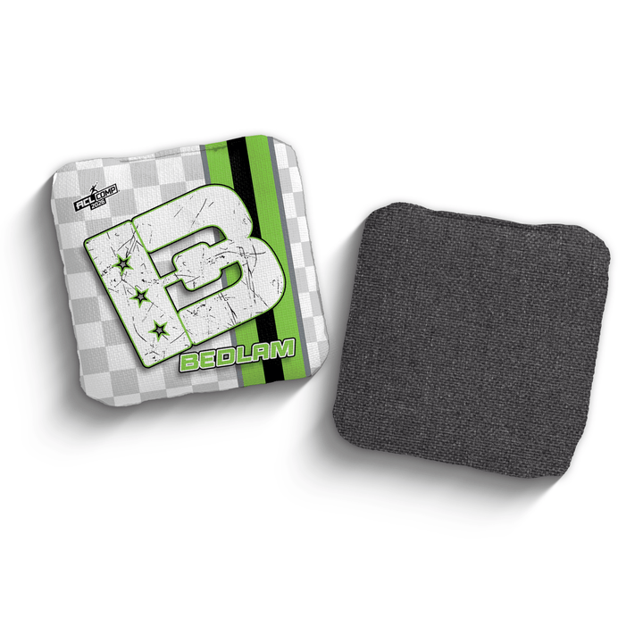2026 Brotherhood Cornhole Bedlam Checkered Edition ACL Comp Stamped Cornhole Bags