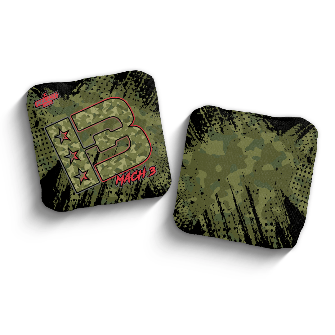 2026 Brotherhood Cornhole Mach 3 Camo Edition ACL Pro Stamped Cornhole Bags