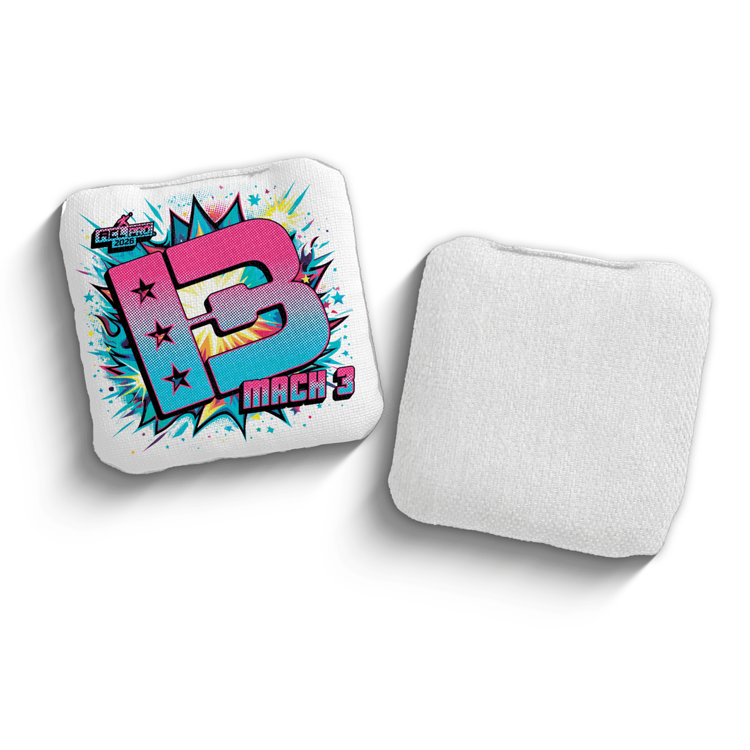 2026 Brotherhood Cornhole Mach 3 Comic Edition ACL Pro Stamped Cornhole Bags