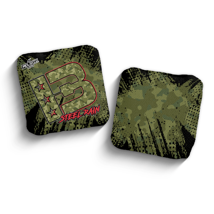 2026 Brotherhood Cornhole Steel Rain Camo Edition ACL Pro Stamped Cornhole Bags