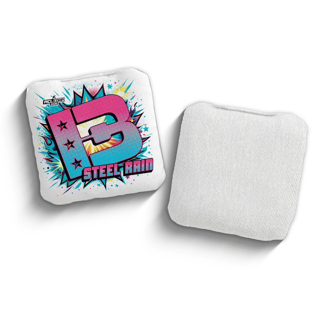 2026 Brotherhood Cornhole Steel Rain Comic Edition ACL Pro Stamped Cornhole Bags