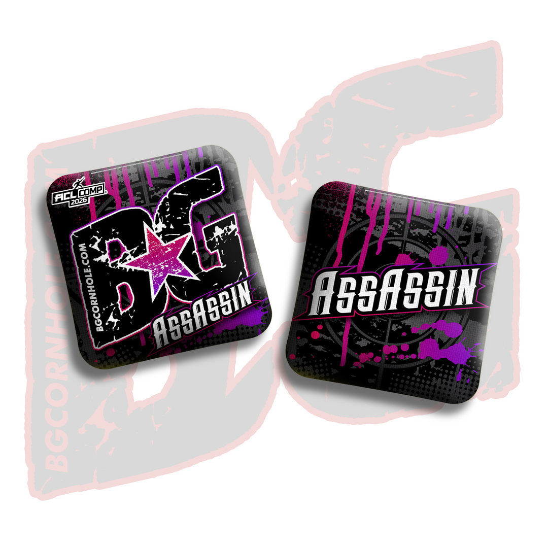 2026 BG Comp Assassin - "Blast" - ACL Comp Stamped Cornhole Bags - SET OF 4 BAGS