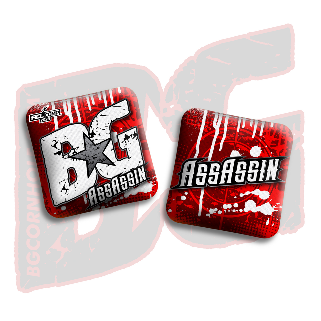 2026 BG Comp Assassin - "Blast" - ACL Comp Stamped Cornhole Bags - SET OF 4 BAGS