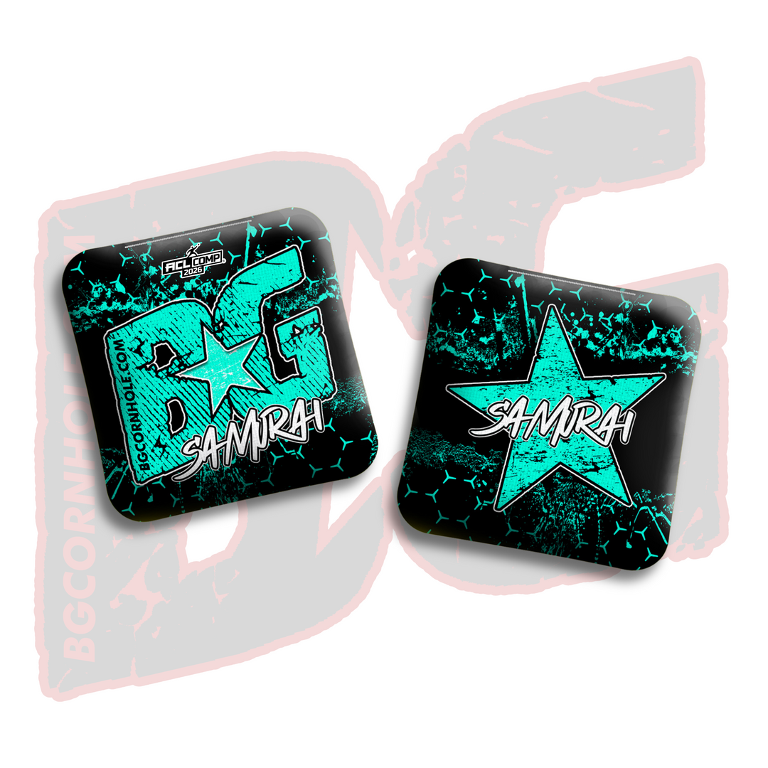 2026 BG Comp Samurai- "Hex Godz" - ACL Comp Stamped Cornhole Bags - SET OF 4 BAGS