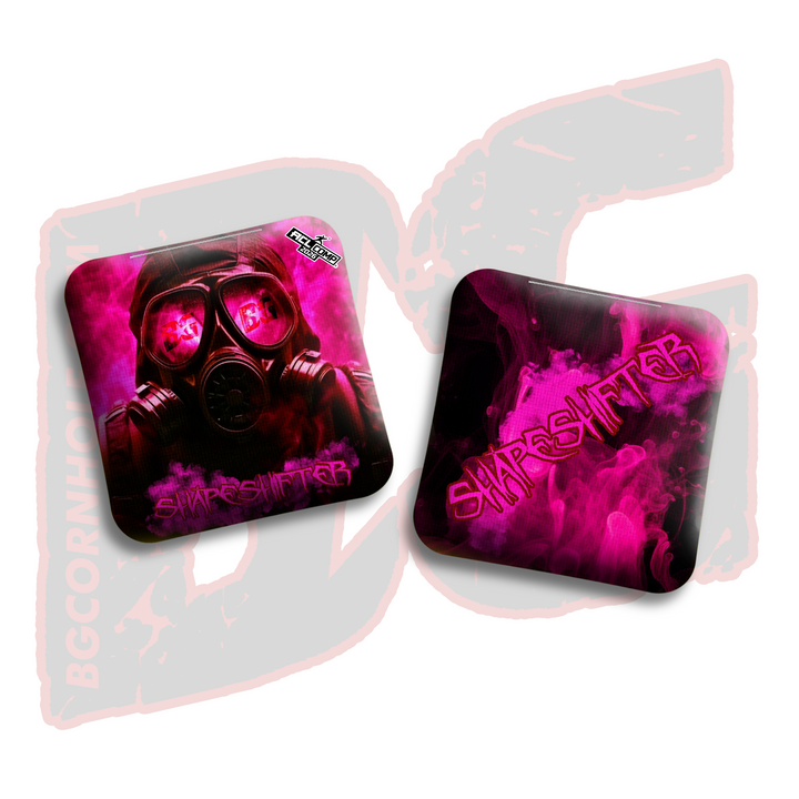 2026 BG Comp Shapeshifter - "Gas Mask" - ACL Comp Stamped Cornhole Bags - SET OF 4 BAGS