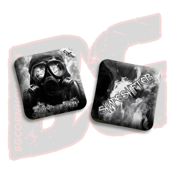 2026 BG Comp Shapeshifter - "Gas Mask" - ACL Comp Stamped Cornhole Bags - SET OF 4 BAGS