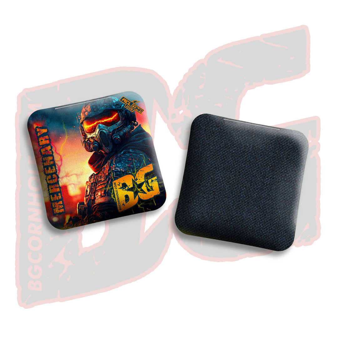 2026 BG Comp Mercenary - "Urban Warfare" - ACL Comp Stamped Cornhole Bags - SET OF 4 BAGS