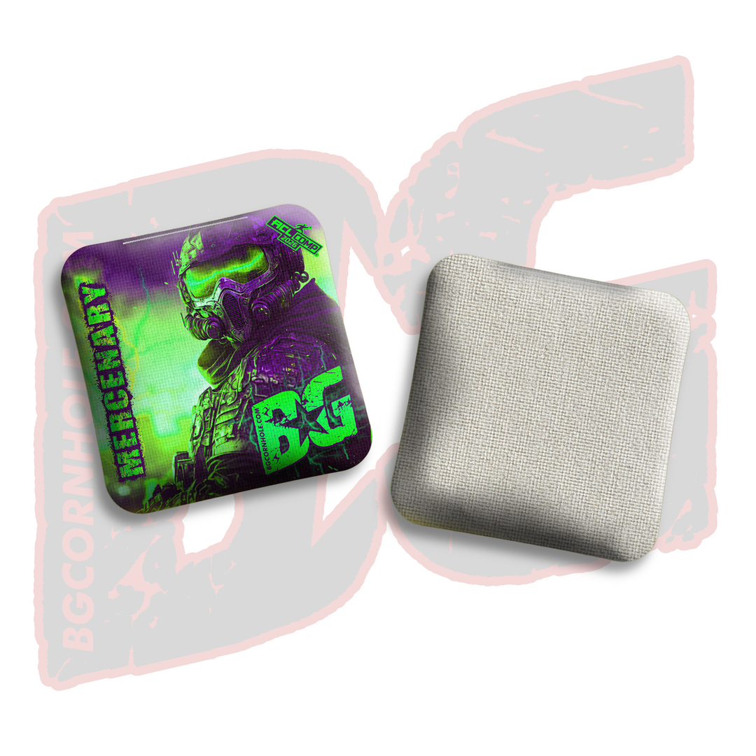 2026 BG Comp Mercenary - "Urban Warfare" - ACL Comp Stamped Cornhole Bags - SET OF 4 BAGS