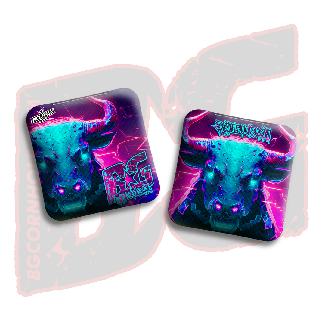 2026 BG Comp Samurai - "Charge" - ACL Comp Stamped Cornhole Bags - SET OF 4 BAGS