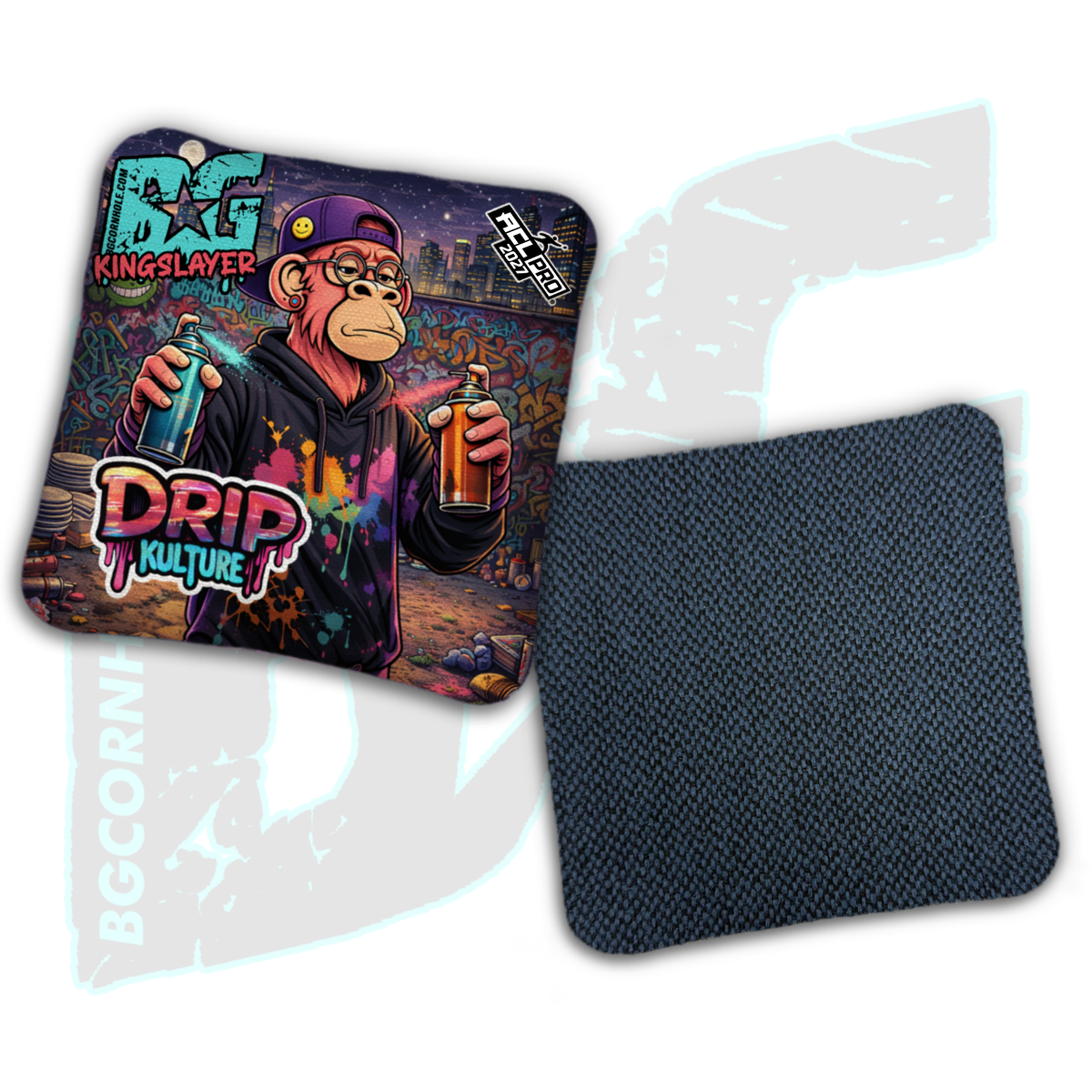2027 Multiple Bag Models - DK x BG "Street Art" - ACL Pro Stamped Cornhole Bags - Set of 4 Bags