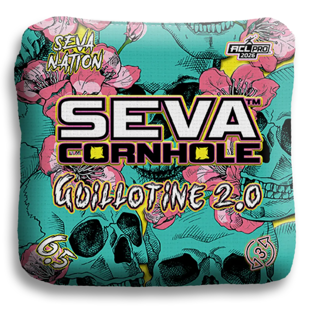 Guillotine 2.0 - Skulls and Flowers - Set of 4 Cornhole Bags