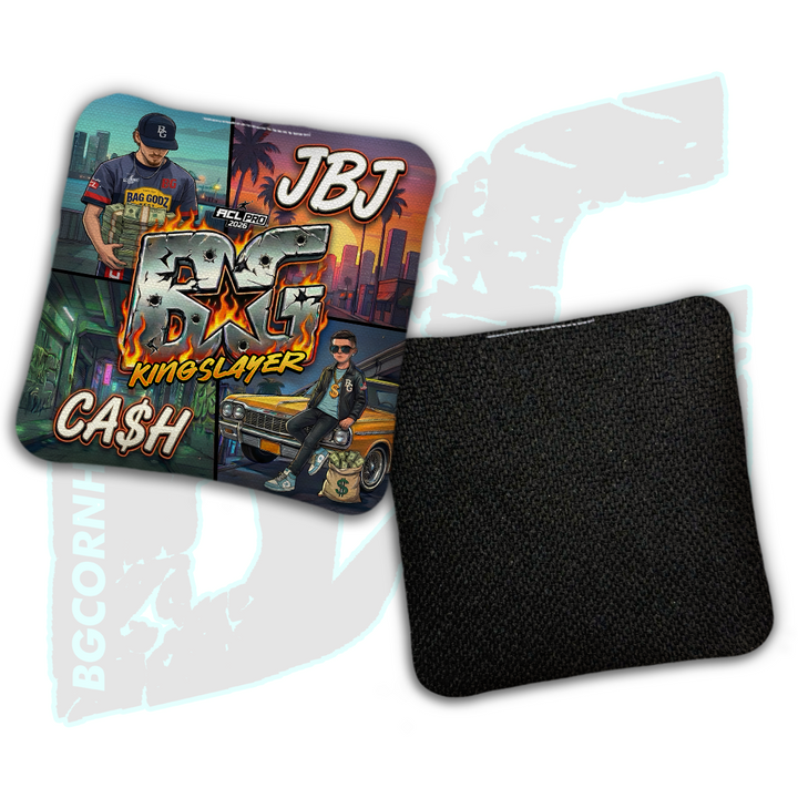 2026 BG Multiple Bag Models "CA$H/JBJ Hustler Edition" - ACL Pro Stamped Cornhole Bags - SET OF 4 BAGS