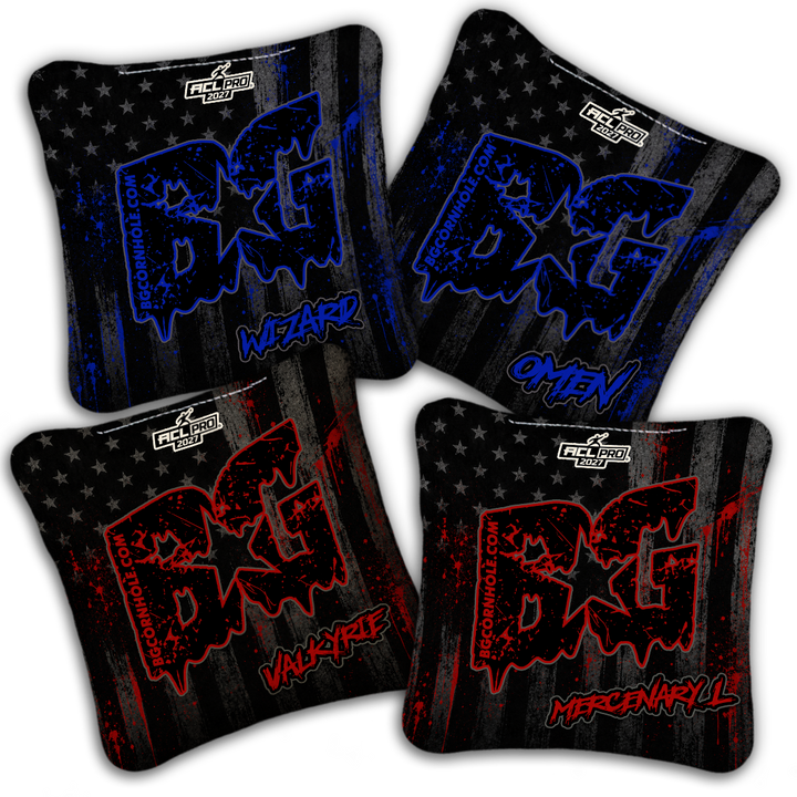 2027 BG Multiple Bag Models "AMERICAN GRIT" - ACL Pro Stamped Cornhole Bags - SET OF 4 BAGS