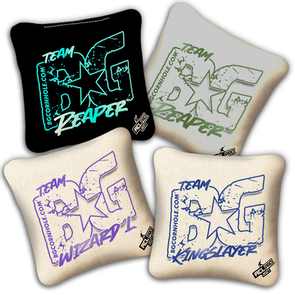 2027 BG Multiple Bag Models "OUTLINED TEAM BG" - ACL Pro Stamped Cornhole Bags - SET OF 4 BAGS