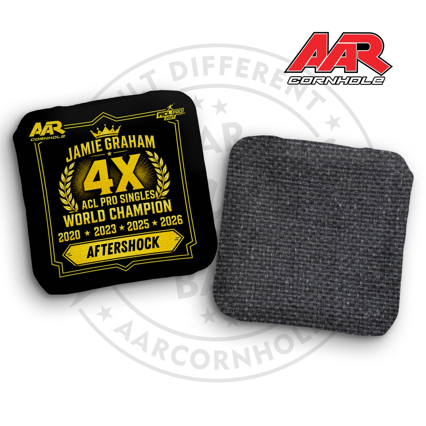 2027 AAR Aftershock Cornhole Bags - World Champ Singles Edition - ACL Pro Stamped - SET OF 4