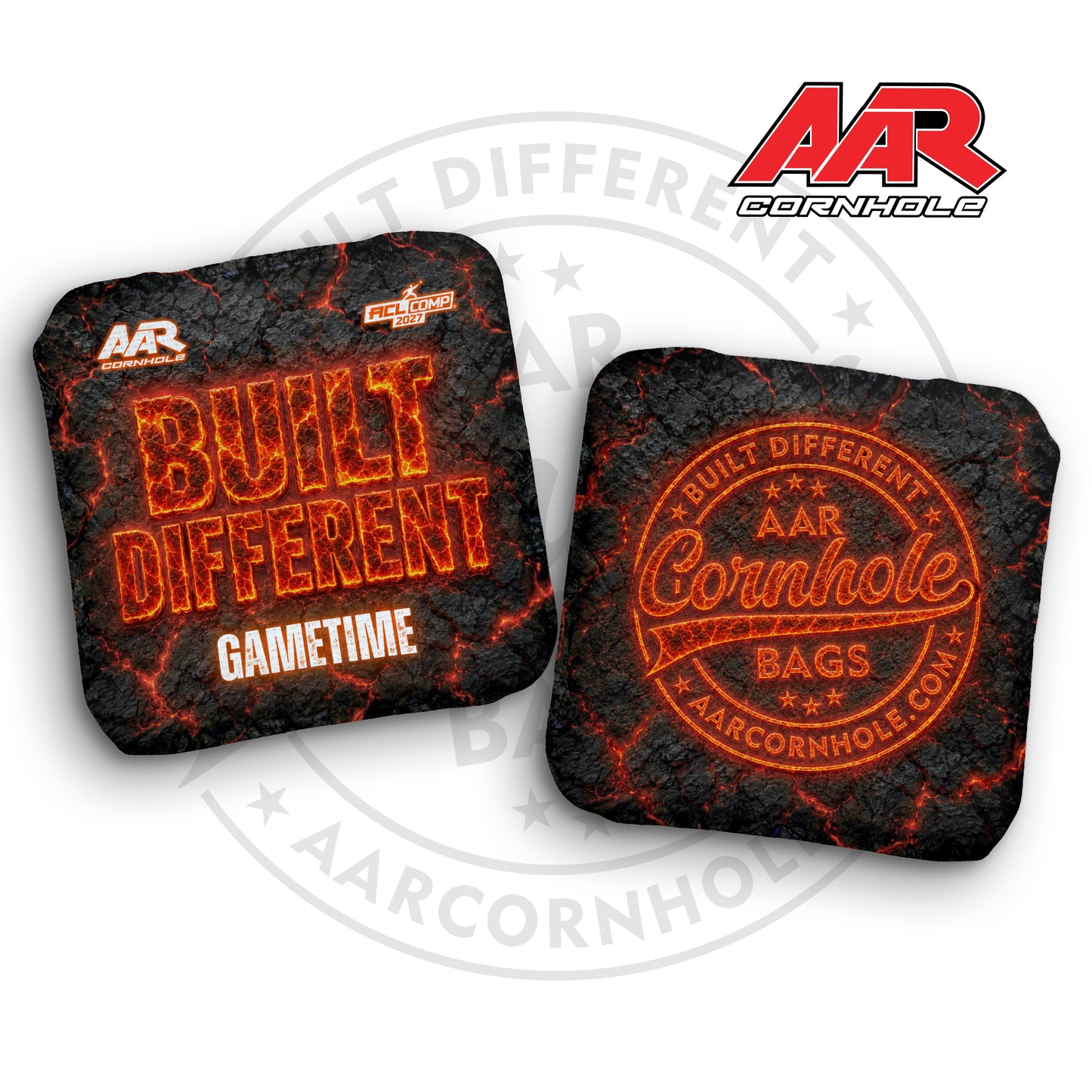 2027 AAR Gametime Cornhole Bags - Built Different Lava Edition - ACL Comp Stamped - SET OF 4