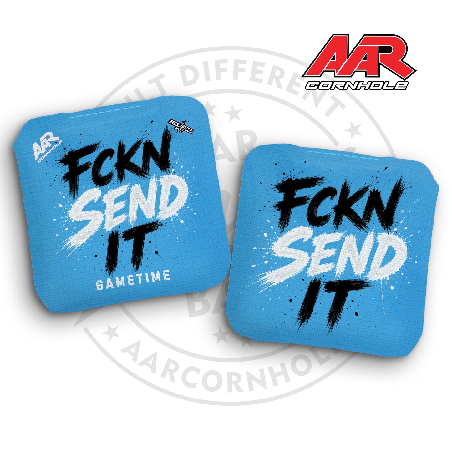 2027 AAR Gametime Cornhole Bags - FCKN SEND IT Edition - ACL Comp Stamped - SET OF 4