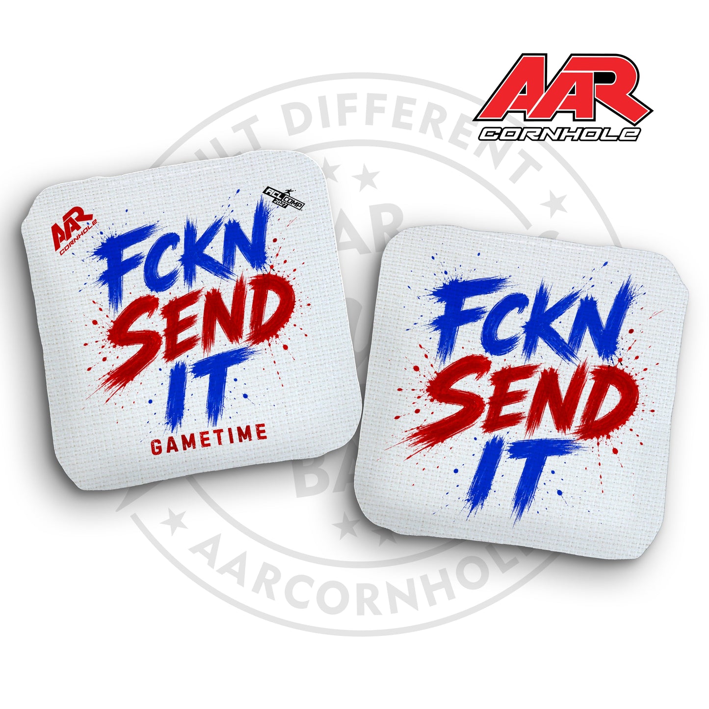 2027 AAR Gametime Cornhole Bags - FCKN SEND IT Edition - ACL Comp Stamped - SET OF 4