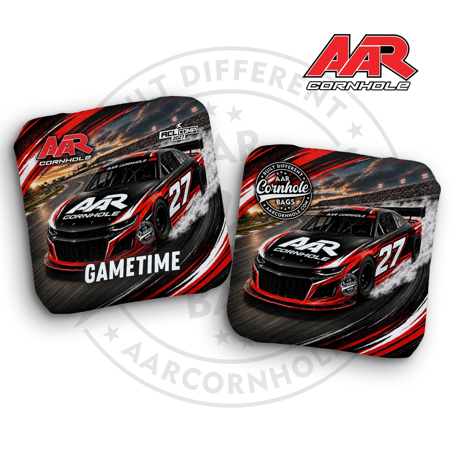 2027 AAR Gametime Cornhole Bags - Racecar Edition - ACL Comp Stamped - SET OF 4
