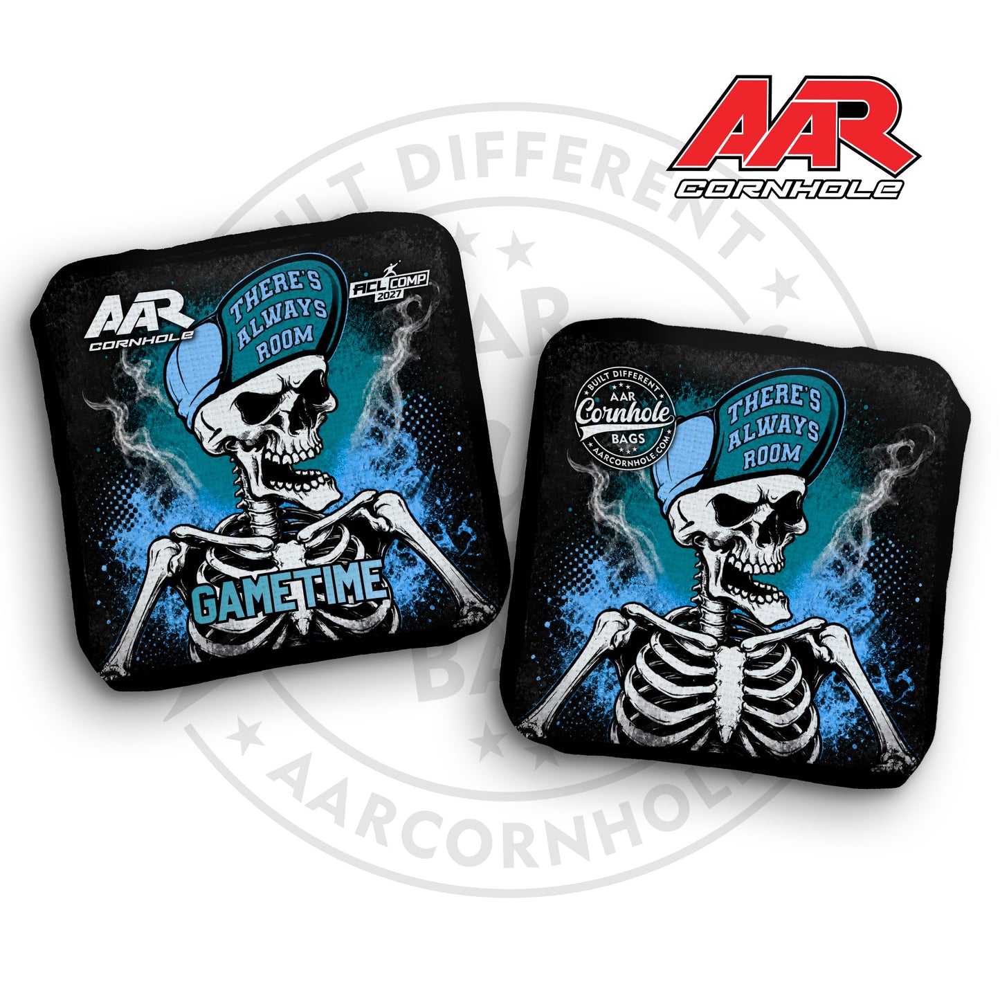 2027 AAR Gametime Cornhole Bags - Skeleton Edition - ACL Comp Stamped - SET OF 4