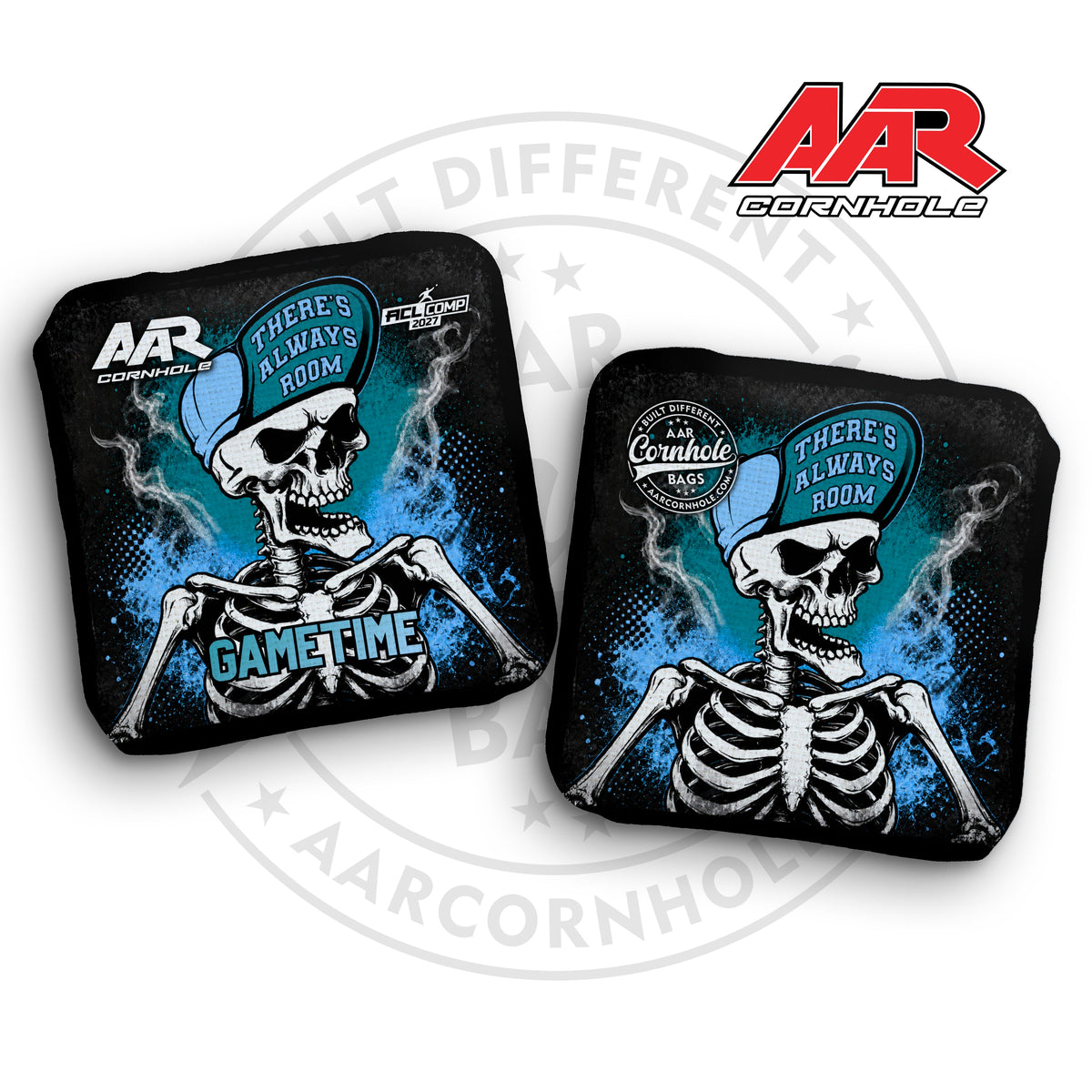 2027 AAR Gametime Cornhole Bags - Skeleton Edition - ACL Comp Stamped - SET OF 4