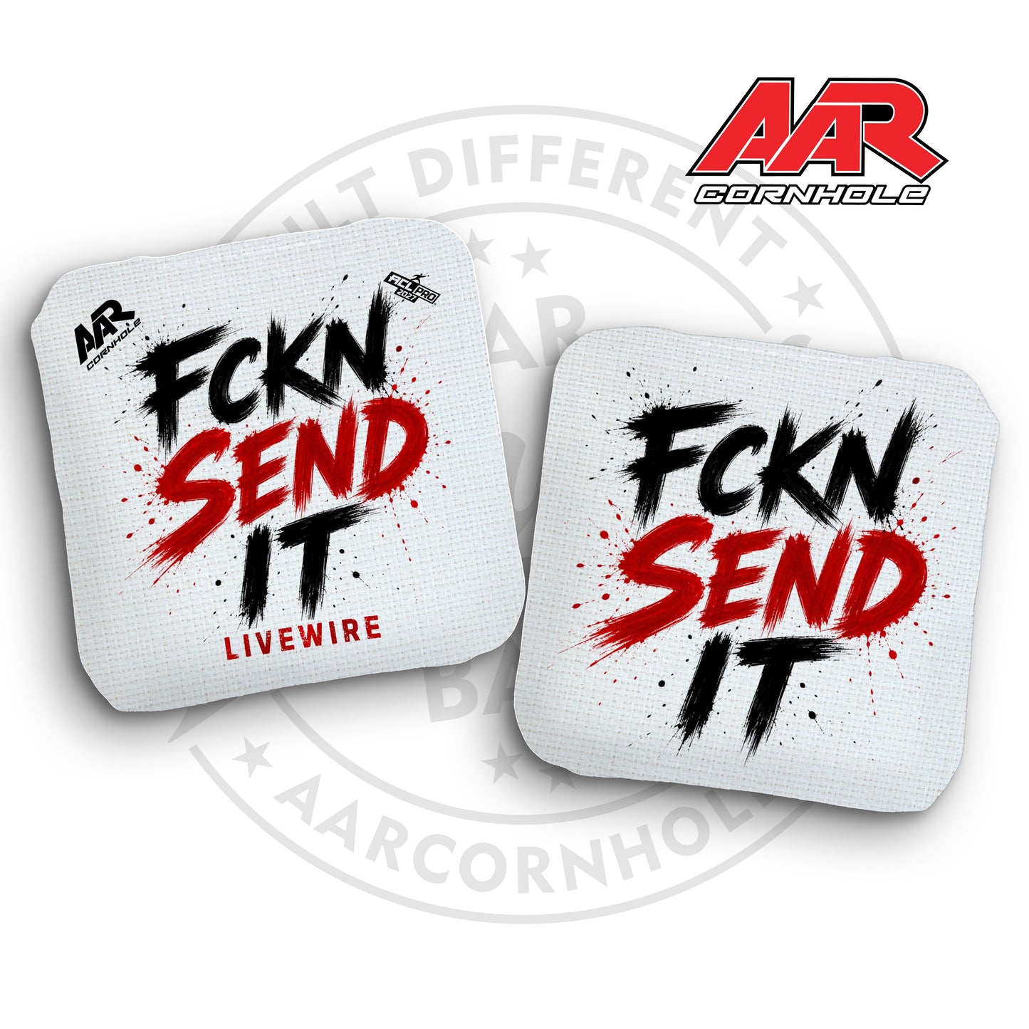 2027 AAR Livewire Cornhole Bags - FCKN SEND IT Edition - ACL Pro Stamped - SET OF 4