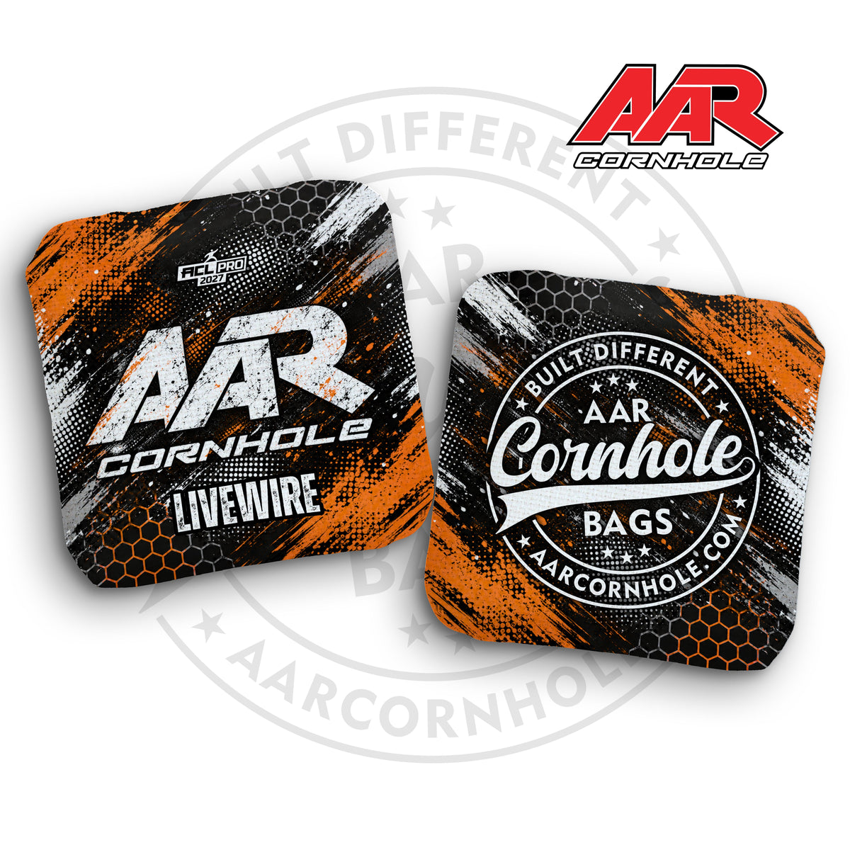2027 AAR Livewire Cornhole Bags - Halftone Grunge Edition - ACL Pro Stamped - SET OF 4